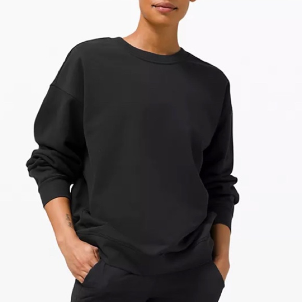 Lululemon Black Perfectly Oversized Crew Sweater